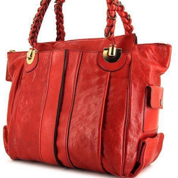 Chloe - Heloise XL - shoulder bag - RED leather - EUC - Picture 3 of 4